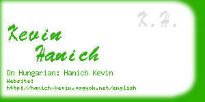 kevin hanich business card